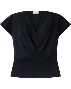 Isabel Marant Solid V Neck T-Shirt - Black