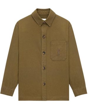 Saint Laurent Cassandre Overshirt - Green