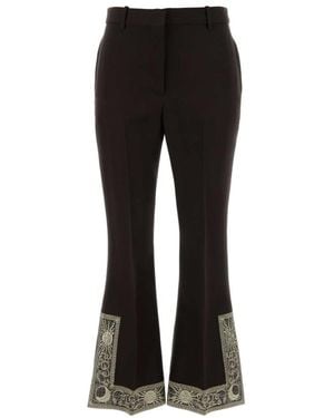 Burberry Flared Flat Front Pant - Black