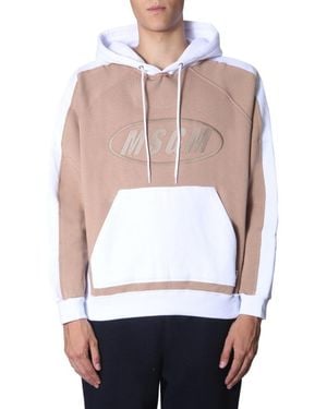 MSGM Hood Sweatshirts - White