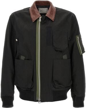 Sacai Relaxed Bomber Jacket - Black