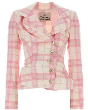 Vivienne Westwood Check Blazer - Pink