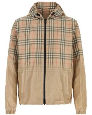 Burberry Relaxed Hood Jacket - Natural