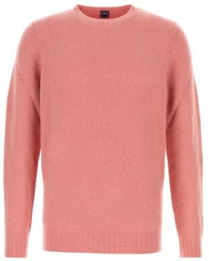 Fedeli Crew Neck Sweaters - Pink