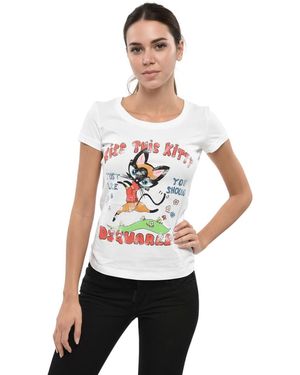 DSquared² Graphic Crew Neck T-Shirt - White