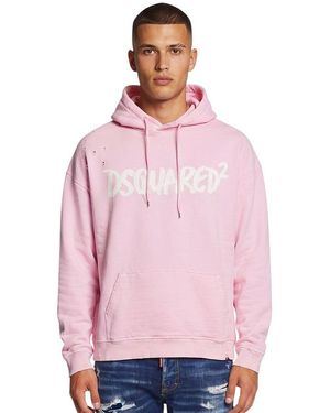 DSquared² Relaxed Logo Hoodie - Pink