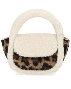 MC2 Saint Barth Leopard Gilda Mutton Mini Satchel - White