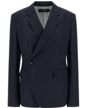 DSquared² Solid Notched Lapel Blazer - Blue