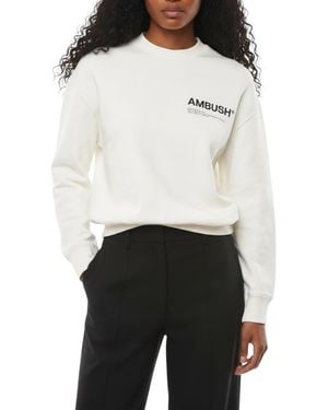 Ambush Logo Crew Neck Sweatshirt - White