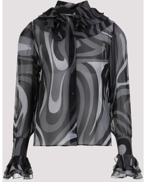 Emilio Pucci Waved Pattern Shirt - Black