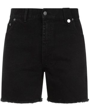 Egonlab Stonewashed Cotton Denim Shorts - Black
