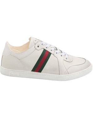 Gucci Stripes Stretch Sneakers - White