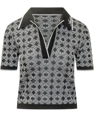 Amiri Geometric Shirt Collar Polo - Gray