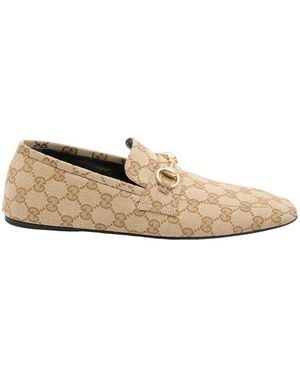 Gucci Logo Gg Loafer - Natural
