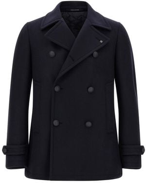 Tagliatore Double Breasted Coat - Blue