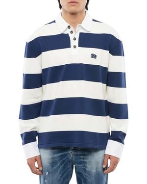 DSquared² Stripes Logo Polo - Blue