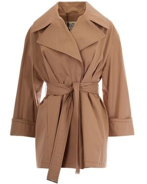 Herno Notched Lapel Trench Coat - Brown