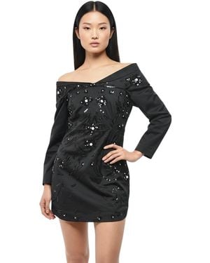 DSquared² Embellished Off Shoulder Mini Dress - Black