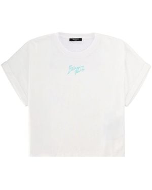 Balmain Logo Crew Neck T-Shirt - White