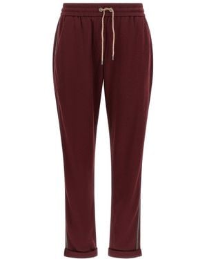 Brunello Cucinelli Regular Sweatpants Pants - Red