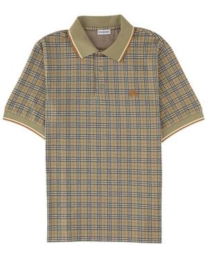 Burberry Plaid Regular Polo - Gray