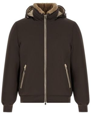 Brunello Cucinelli Solid Hood Jacket - Black