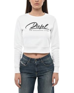 DIESEL Logo Crew Neck Sweatshirt - White