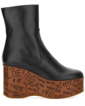 Chloé Graphic Maxime Boots - Black