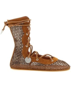 Kiko Kostadinov Woven Almond Toe Boots - Brown