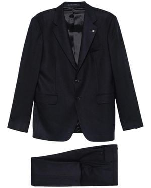 Tagliatore Notched Lapel Suit - Black