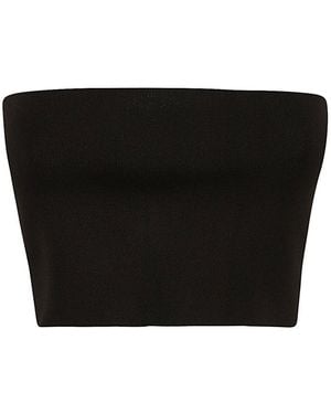 Liviana Conti Viscose Bandeau Top - Black