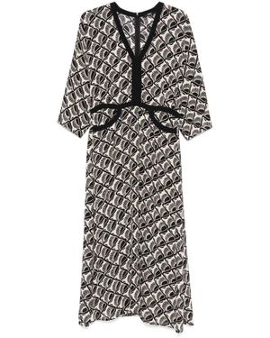Seventy Printed Midi Dress - Gray