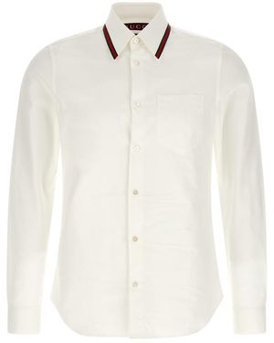 Gucci Regular Solid Shirt - White