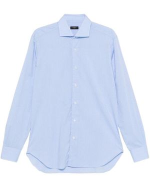 Barba Napoli Light Tailored Shirt - Blue