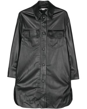 Stella McCartney Faux-Leather Overshirt - Black