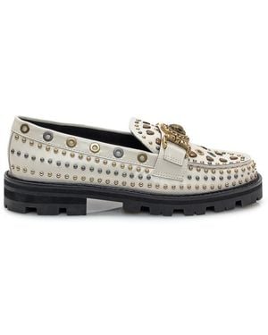 Kurt Geiger Embellished Loafers - White