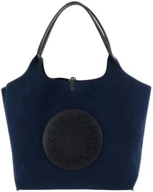Stella McCartney Logo Reversible Large Tote - Blue