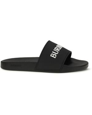 Burberry Logo Slides - Black