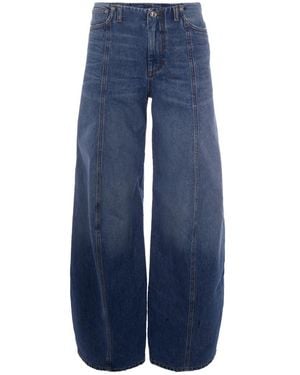 Sportmax Oversized Low Rise Jeans - Blue