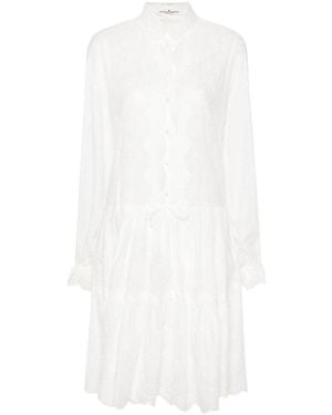 Ermanno Scervino Embroidered Shirt Dress - White