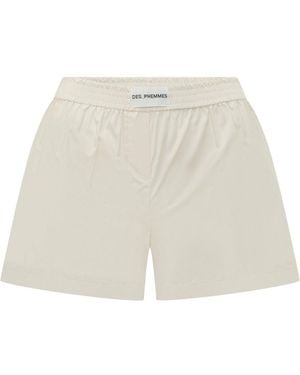 Des Phemmes Solid Shorts - White