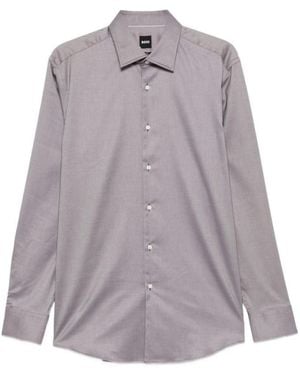 BOSS Slim Textured Shirt - Purple