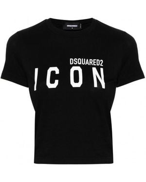 DSquared² Logo Print T-Shirt - Black
