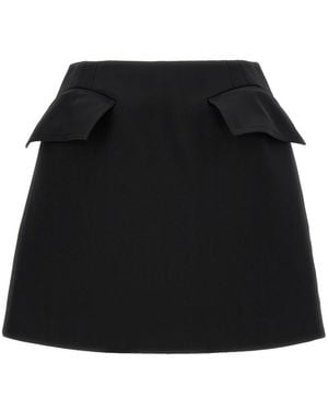 McQueen Solid Mini Skirt - Black