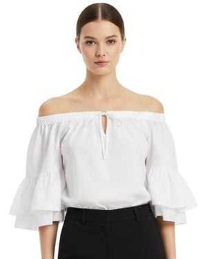 MERYLL ROGGE Off Shoulder Top - White