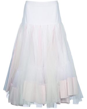 Jacquemus High Rise Flared Skirt - White