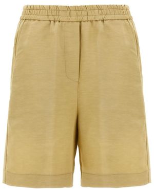 Nude Linen Bermuda Shorts - Yellow
