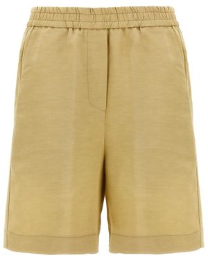 Nude Linen Bermuda Shorts - Yellow