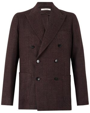 Tagliatore Textured Blazer - Purple