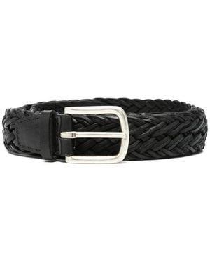 Orciani Braided Buckle Belt - Black